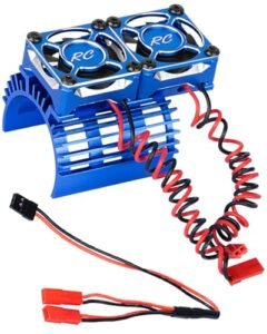 HopsupRC 1/8 Scale RC Car Motor Cooling Fan Upgrade for Hobby Lobby RC Car 40mm 42mm Brushless Motor with Metal Cover