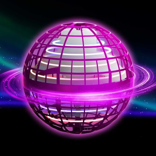 CASEIER Mini RC Flying Wing Galaxy Ball Toy 2023 with Hover and Floating Functions Magic Boomerang Cool Drone Gift for Kids Boys Girls Outdoor Indoor Toys Pink