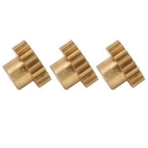 HobbyPark RC Motor Gear 20T M0.6 Copper Pinion Gear for 1/12 1/16 RC Cars Compatible with 370 380 390 Motors Perfect for RC 390 vs Ninja 400 Performance Upgrades 3pcs