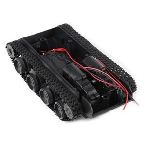 Hilitand DIY Plastic Tank Chassis Kit with 130 Motor 3V to 7V for Toy Robots and STEM Projects