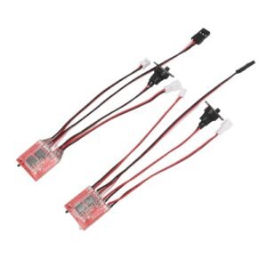 2pcs Micro Brushed ESC Dual Motor Control Bidirectional Speed Controller for SCX24 1 24 RC Car Compatible with Wltoys K969 1 24 Perfect for RC Expo Enthusiasts