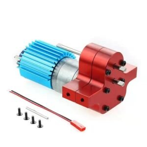 WPL B14 B16 B24 B36 C14 C24 JJ RC Q60 MN D90 MN99S MN91 Metal Transfer Gearbox with 370 Brush Motor Speed Change Upgrade Red