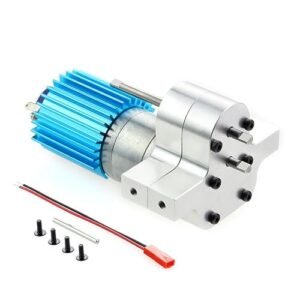 WPL Metal Transfer Gearbox with 370 Brush Motor for B14 B16 B24 B36 C14 C24 JJRC Q60 MN D90 MN99S MN91 Speed Upgrade White