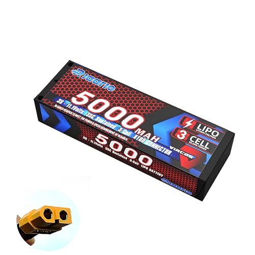 AMORIL 11.1V 5000mah 3S Lipo Battery Pack with XT60 Plug for RC Car and Truck Enhance Your RC Truck Decals Experience