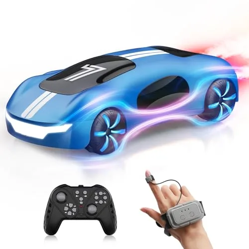 AEROQUEST Gesture Sensing Remote Control Car 2.4GHz Hobby RC Drift Cars Toy for Kids with Light Spray Sound and 360 Rotate