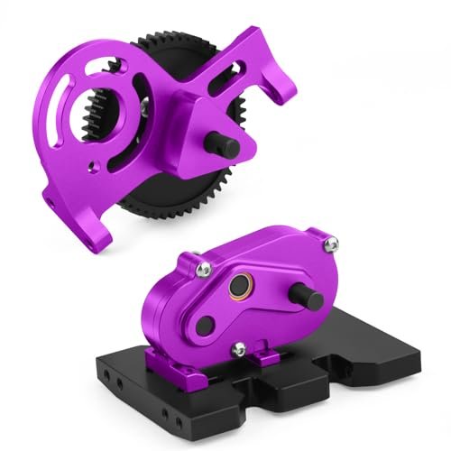 RCBOYZ LCG Chassis 1/10 Transmission 30 Percent OD Transfer Case Forward Motor Mount with Delrin Spur Gear for 1/10 RC Crawler SCX10 I II Element Enduro Capra TRX4 Upgrades Purple