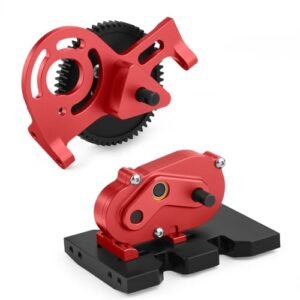 RCBOYZ LCG Chassis 1 10 Transmission with 30 OD Transfer Case Forward Motor Mount Delrin Spur Gear for Crawler RC Motor Upgrades Red