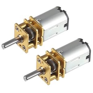 Alinan 2pcs 3V 300RPM N20 High Torque Speed Reduction Geared Motor with Metal Gearbox for RC Car Body 3D Printed DIY Projects