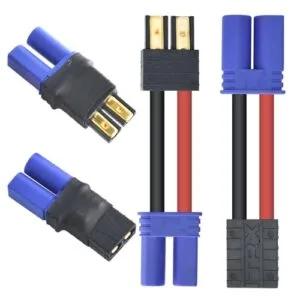 TRX Traxxas 2 Pair RC LiPo Battery Connector Adapter for RC Battle Helicopters Pair EC5 Male Female Connectors ESC Charger