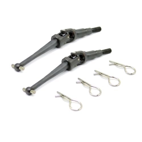 Mesimsple Steel H16BM Drive Shaft & Body Clips for MJX Hyper GO 1/16 16207 16208 16209 16210 Front Rear Driveshaft H16BM H16GT H16DR H16 Series RC Car Upgrades Part Black