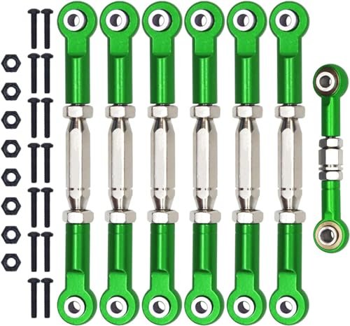 Cheap Traxxas RC Parts Aluminum Adjustable Turnbuckles Camber Link Upgrade Kit for Rustler Slash Stampede Hoss 7 PCS Green