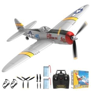 CKYSCHN P47 Warbird RC Plane Kits 4CH Aerobatic Remote Control Airplane with X Pilot Stabilization for Beginners Adults