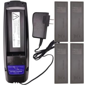 Scanreco 434 Battery Charger with 4 Type 592 Batteries for 7.2V Remote Controls