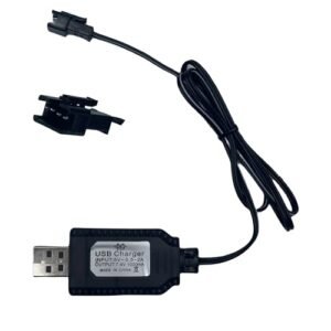 BaiWeiDun 7.4V USB Charger Cable with SM 4PIN Plug for RC Plane Fuel Tank and Other Remote Control Toys Universal Lipo Battery Charger