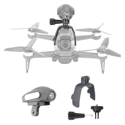 DJI FPV Drone Searchlight Strobe Light with Top Carry Extension Bracket for Night Navigation and Anti Collision