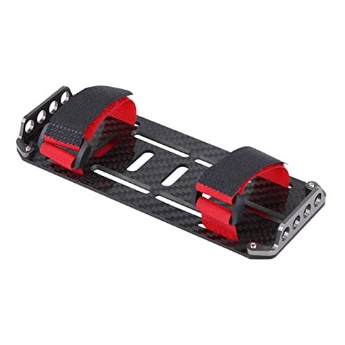 Saluaqui Carbon Fiber Battery Mounting Plate, RC Battery Tray, Car Battery Mount for Axial Scx1 1:10 Crawler RC Car