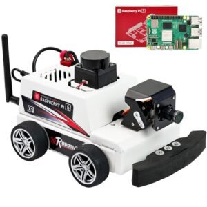 Yahboom Raspberry Pi 5 AI Visual ROS2 Smart Robot Car Kit with 2DOF Camera for Autonomous Driving and STEM Education