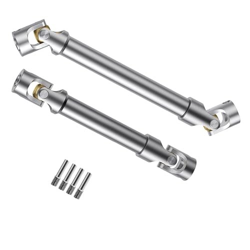 Holyton RC Car Replacement Parts Universal Metal Alloy Drive Shaft for 1/10 RC Crawler TRX4 Axial SCX10 TRX4 90046 Upgrade Accessories 94mm 125mm 117mm 168mm Sliver