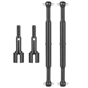 QUE T 1 Pair Front Steel CVD Drive Shafts Upgrade Parts for RC Truck Scania R620 1/10 Scale Tamiya Hotshot 58391