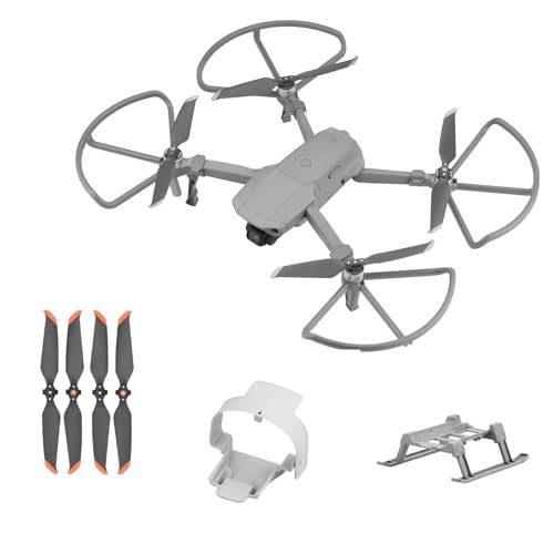 DJI Mavic Air 2S 4 in 1 Drone Accessories Kit Including Propeller Guard and Landing Gear for Belly Landing RC Plane Enthusiasts