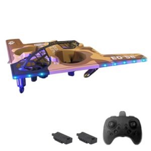 GoolRC 3D RC Plane Tricks B2 Stealth Bomber 6 Channel Remote Control Airplane with LED Light and 2 Batteries