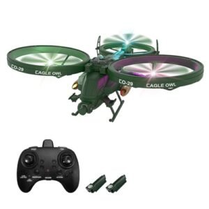 GoolRC 6 Channel Remote Control RC Plane with 3D Maneuvers 6 Axis Gyro Helicopter LED Lights and 2 Batteries