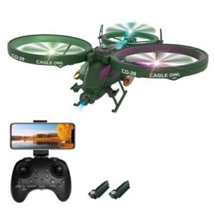 GoolRC RC Aircraft with Navigation Lights 2.4GHz 6CH Remote Control Airplane 6 Axis Gyro Helicopter with 3D Flips Circle Flight Headless Mode Auto Hover and 2 Batteries