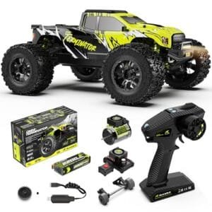 AMORIL 1 10 RTR Brushless Fast RC Cars 50mph for Adults Hobby Electric Off Road Monster Truck Waterproof High Speed RC Car 4WD Remote Control Car with 3S Lipo Green
