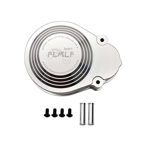 FLMLF Alloy CNC RC Gear Cover Silver Dust Cover for 1 5 HPI Baja RV Jet RC Car Parts 3 Speed Transmission Kit