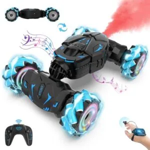 Nitigo Computer Controlled RC Car Hand Gesture Sensing 2.4GHz 4WD Stunt Toy with Light Music Spray for Kids 6 12 Years