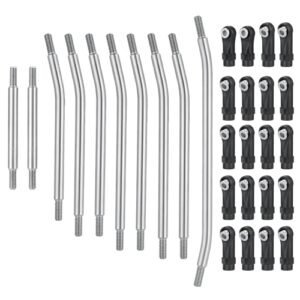 RCHUBAM 1/10 Scale RC Drift Wheels Stainless Steel Linkage Kit High Clearance Suspension Chassis Links for Element Enduro Crawler Car Upgrade