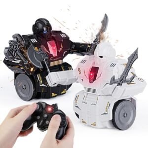 Remote Control Battle Bots Rotating Fight Robot Toys with 4 Replaceable Weapons for Kids Ages 8 13 Ideal Christmas Birthday School Gifts for Boys