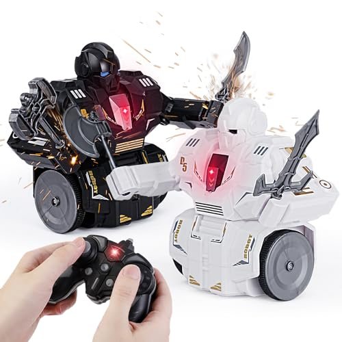 Remote Control Battle Bots Rotating Fight Robot Toys with 4 Replaceable Weapons for Kids Ages 8 13 Ideal Christmas Birthday School Gifts for Boys