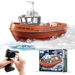Losbenco 1 72 RC Tugboat RTR High Speed Remote Control Boat with 40 Mins Play Time for Pools and Lakes