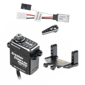 RampCrab 11.5KG Steel Gear Waterproof Servo with Mount and Horn Premium RC Car Steering Mechanism Parts for SCX24 AX24 Upgrades