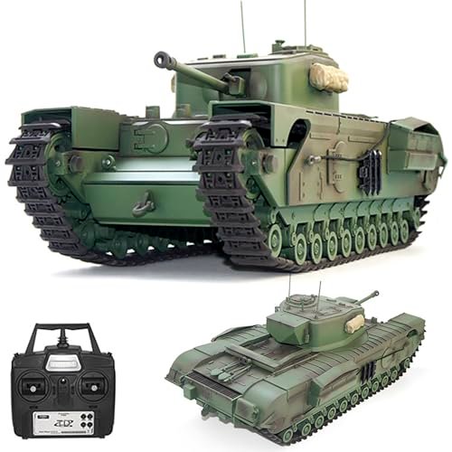 Ssccgym GB Churchill Mk.VII RC 1 16 Military Truck Heavy Tank with Smoke Sound Effects and Remote Control