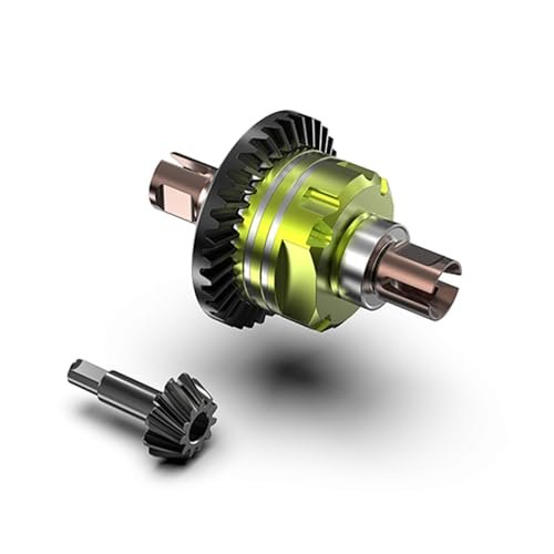 CROBOLL R11140 Upgraded Aluminum Differential with 34T CNC Gear S2 Alloy Steel Cup and 11T CNC Input Gear RC Pulling Truck Parts for RZ001 and XTS F10