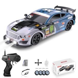 Sakeye 1/16 2.4GHz RC Drift Car Wheels and Tires 4WD Remote Control Car with LED Lights and Rechargeable Battery for Adults and Kids