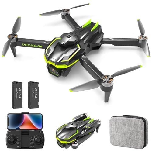 HONIVON RC UFO Quadcopter with 1080P HD Camera Brushless Motor 45 Mins Flight Time Altitude Hold Obstacle Avoidance for Beginners Kids Adults Green