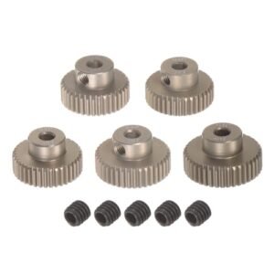 uxcell 64P Pinion Gear Set for Ghost Trap RC Car 3.175mm Shaft 36T to 40T Aluminum Alloy Motor Gears 5pcs