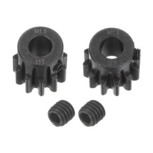 uxcell Mod 1.5 Pinion Gear Set 8mm Shaft 11T 12T Motor Gears Hardened Steel Pinion Gear for Zeod RC Engine Car Truck 2pcs