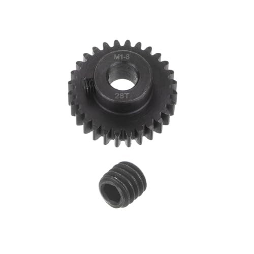 uxcell Mod 1 28T Pinion Gear 8mm Bore Hardened Steel Motor Rack Spur Gear for RC Car Truck Gear Drive Perfect for RC Willey Farmers Market Rocklin Enthusiasts