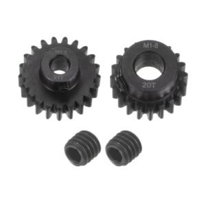 uxcell Mod 1.5 Pinion Gear Set 8mm Shaft 20T 21T Motor Gears Hardened Steel for RC Car Wheels Locked
