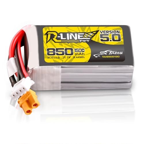 Tattu R Line Version 5.0 3S Lipo Battery 11.1V 150C 850mAh with XT30U F Plug for FPV Drones