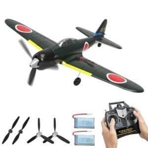 RCSHOBBY A6M2 Zero RC Plane 4 Channel Ready to Fly Remote Control Airplane with 6 Axis Gyro Stabilizer for Beginners Kids Adults