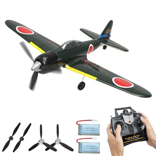 RCSHOBBY A6M2 Zero RC Plane 4 Channel Ready to Fly Remote Control Airplane with 6 Axis Gyro Stabilizer for Beginners Kids Adults