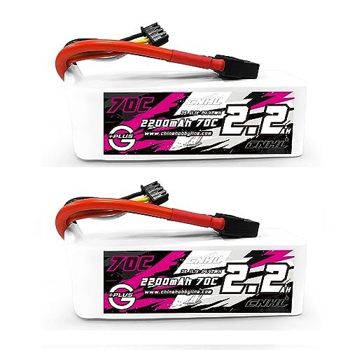 CNHL 2200mAh 3s 11.1V 70C Lipo Battery with XT60 Plug Perfect for Jersey Coast RC Club Enthusiasts 2 Packs