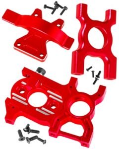 RcarmubWow RC Nitromethane Fuel Compatible Aluminium Center Differential Mount Gear Cover for 1/8 Kraton Outcast Talion Notorious Senton 6S BLX Red
