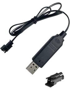 Universal 3.7V Lithium Battery Charger Cable SM 2Pin Plug for RC Plane vs Tank and Other Remote Control Toys