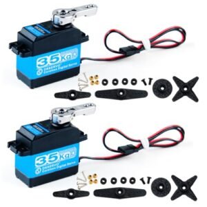 Stemedu High Torque 35KG RC Steering Servo DS3235SG 7.4V Waterproof Coreless Motor Digital Servo for XTM RC Cars Boats and Trucks Pack of 2